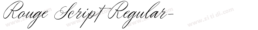 Rouge Script Regular字体转换